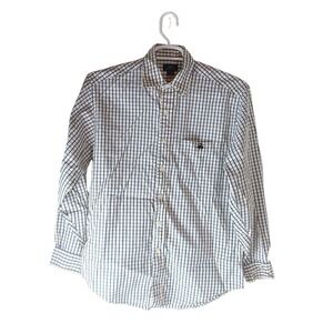 Brooks Brothers 346 Button Down Shirt Multi Check 100% Cotton Pocket Logo M